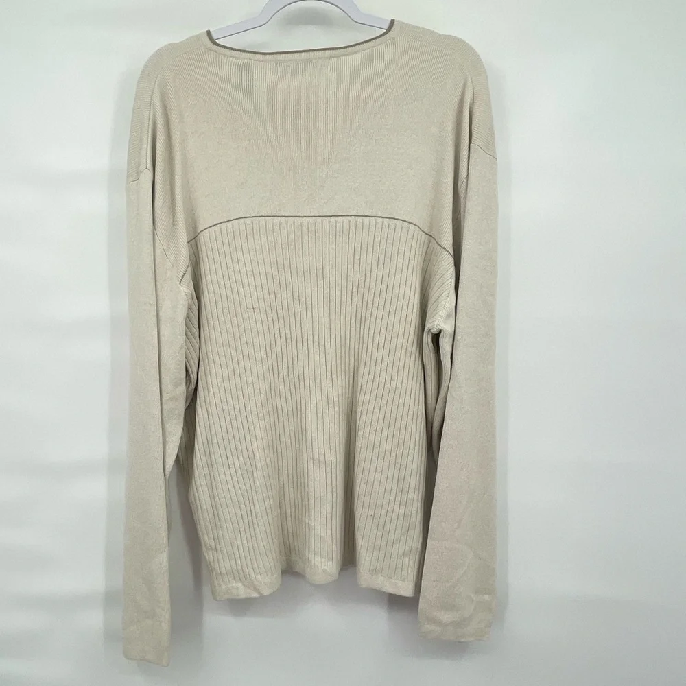 Vintage Brandini 90s boy band v neck cream sweater